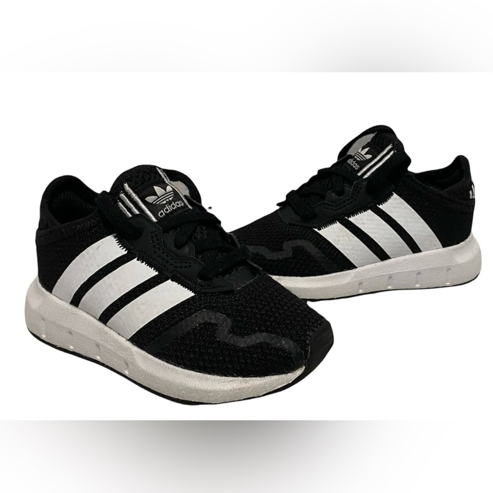 Adidas Swift Run X Originals Black White Sneakers Shoes-Little Kids Toddler 8K